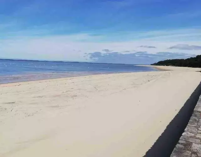Appart proche plage pied dans l'eau avec terrasse jardin vue sur le bassin depuis la terrasse