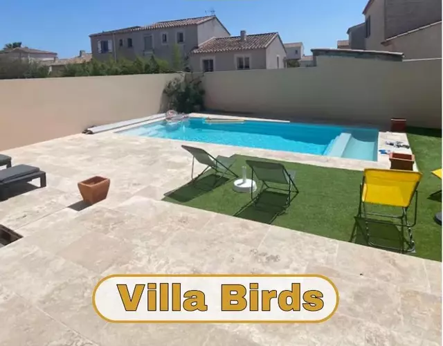 Birds Villa, piscine chauffée, clim, garage, wifi