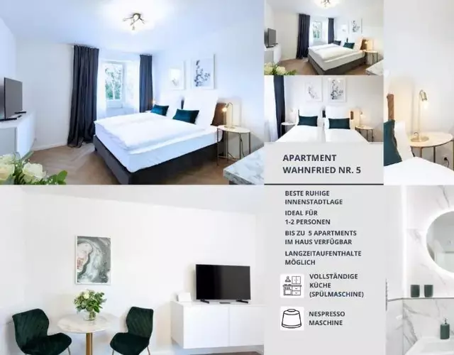 Apartment Wahnfried No5 - zentrales Cityapartment Küche mit Duschbad - 300m zur Fussgängerzone
