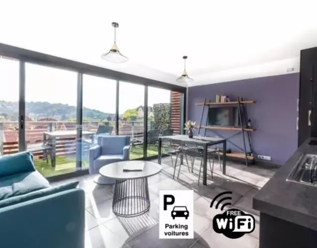 LE COIN COSY avec Balcon Terrasse parking privé et linge de lit compris