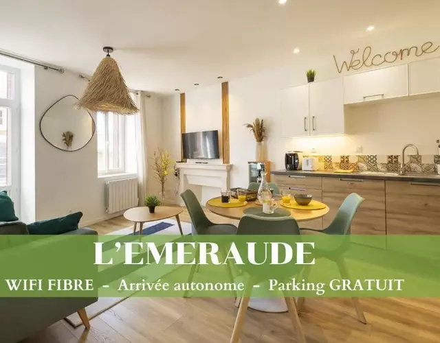 L'Emeraude - 1 à 4P - Wifi Fibre - Parking Gratuit