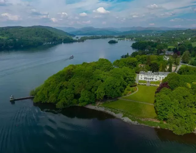 Storrs Hall Hotel on the shore of Lake Windermere