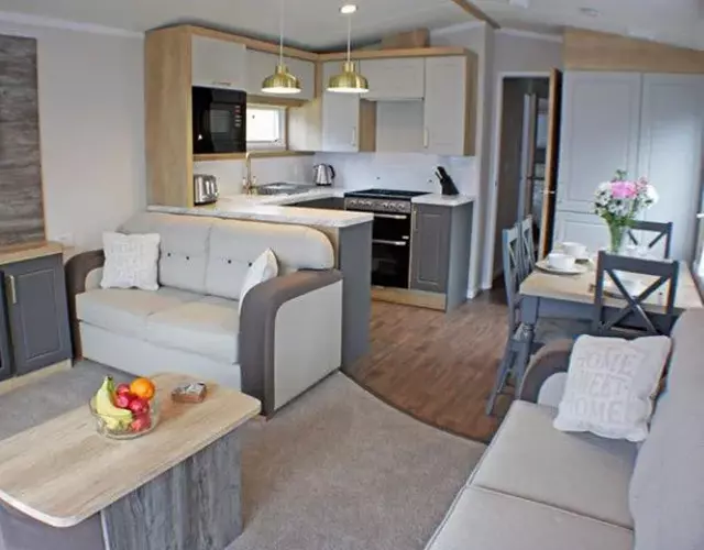 The Royal Clovelly caravan with sea views