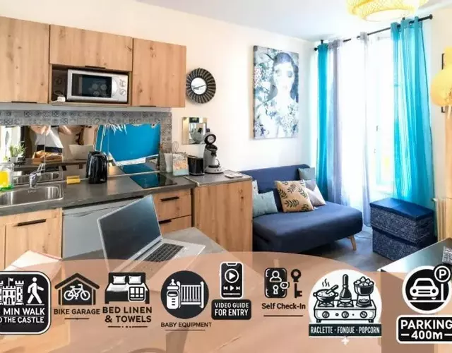 Appart moderne REVE BLEU Hypercentre Blois à 5 min Château