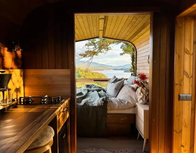 Unique stay with farm animals and stunning views Tiny House in Telemark
