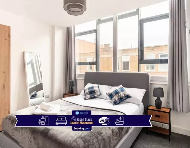 2 BDR Flat By Eason Stays Short Lets & Serviced Accommodation Preston With Free Wifi