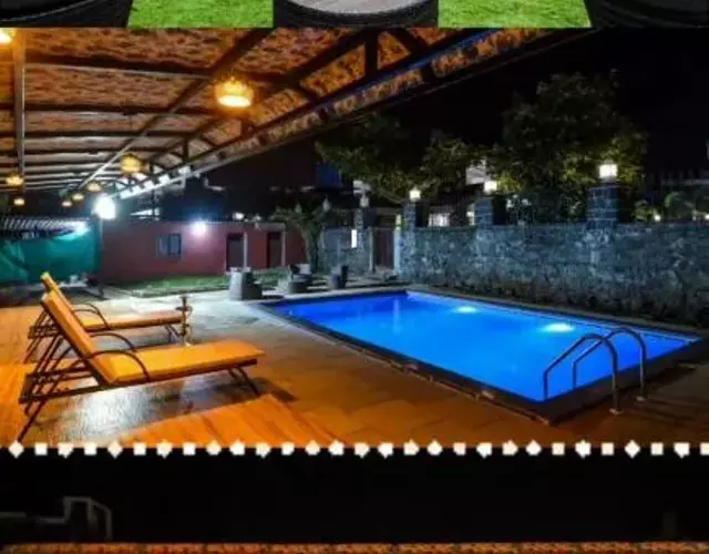 Lifeline Villas - Exclusive 2bhk Taraangan Farm With Huge Private Pool And Lawn Area