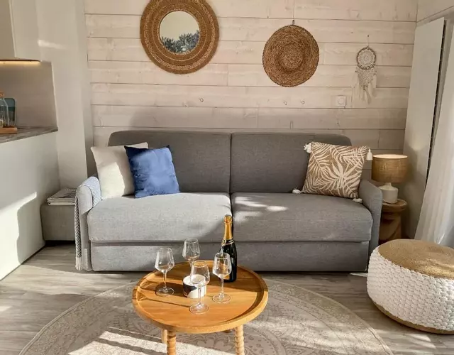 Le Nid Douillet, studio avec terrasse et parking à 400m des plages