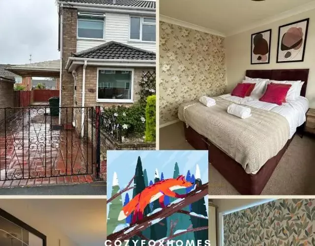 Tennyson House - Cul De Sac 3 Bedroom House for Families, Business Travellers, Contractors, Free Parking & Wifi, Nice Garden