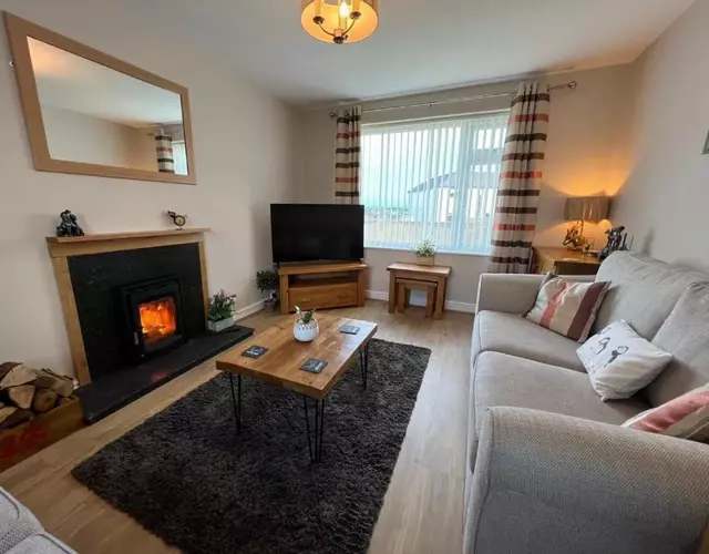 Two bedroom house with enclosed gardens and 2 car drive
