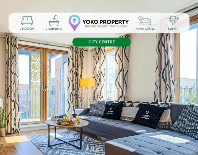 Charming Apartment - City Centre - Free Parking, Self-Check-In, Balcony and Smart TV with Sky TV and Netflix by Yoko Property