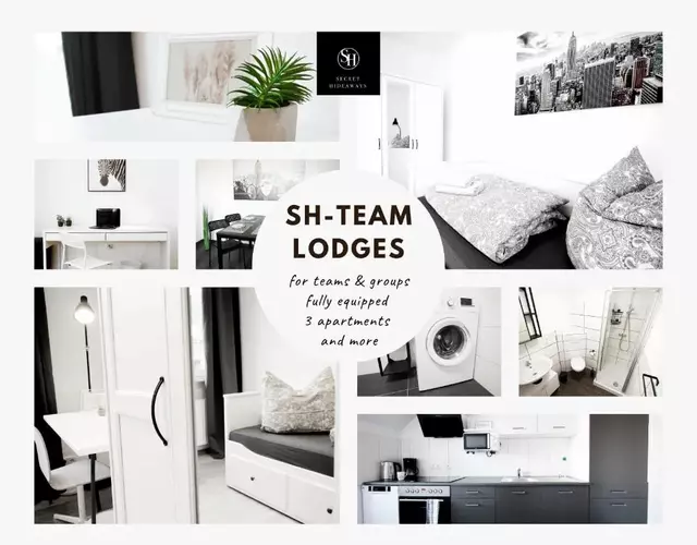 SH Team Lodges 4 Apartments für max 19 Personen l Monteure l Messe l Business