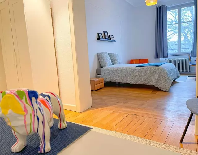 Chambres privées -Private room- dans un spacieux appartement - 100m2 centre proche gare