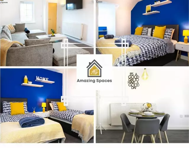 LARGE UNIQUE 2 BEDROOM DUPLEX APARTMENT WITH PRIVATE PARKING & FREE WIFI - VAT QUALIFYING BY AMAZING SPACES RELOCATIONS Ltd