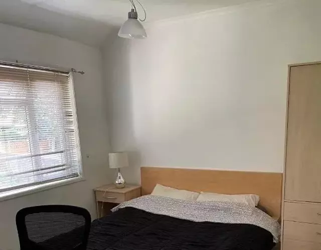 Comfy garden view bedroom