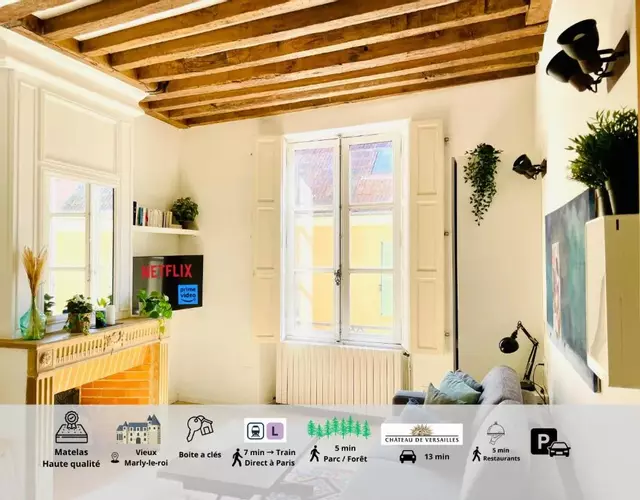 Studio de charme bien equipé - Matelas de qualité - Proche de la gare et de Versailles