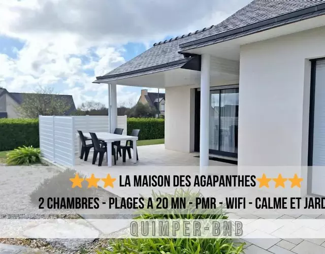 La Maison des Agapanthes - accès PMR - à 20 mn des Plages