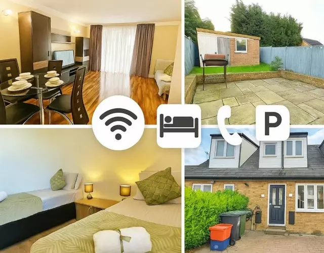 Modern 3 Bed House In Essex By DLuxoria Short Lets & Serviced Accommodation With Pet Friendly, Free WiFi & Free Parking