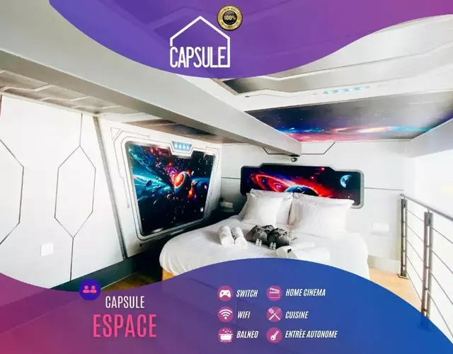 Capsule Espace-Jacuzzi-Cinema-Nintendo switch