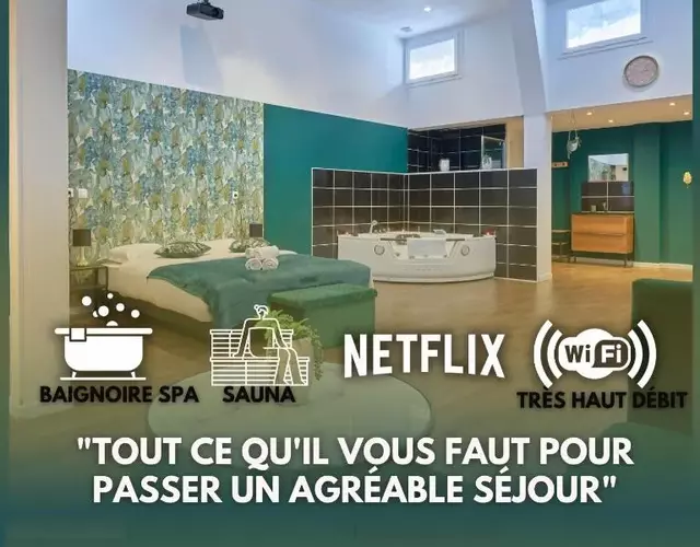 NG Prestige - Lille l Roubaix l Mairie - Gare l Nain - Grand Studio - Balnéo - Sauna - Netflix - Wifi