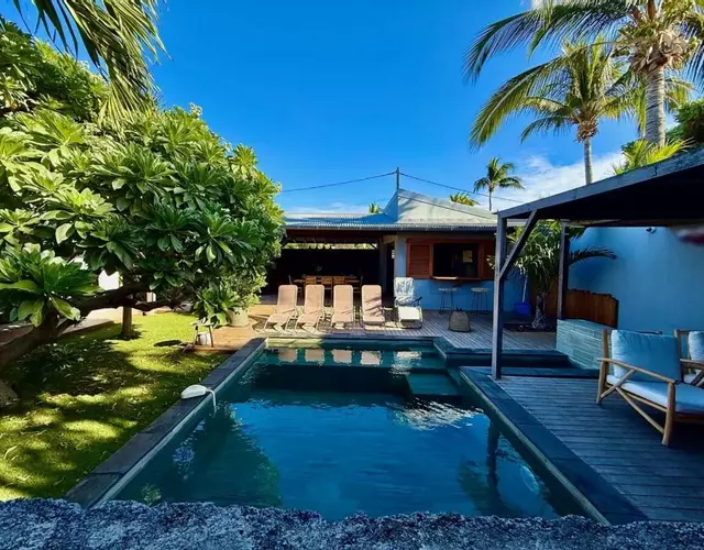 Villa Kaz veloutier avec piscine à la Saline les Bains