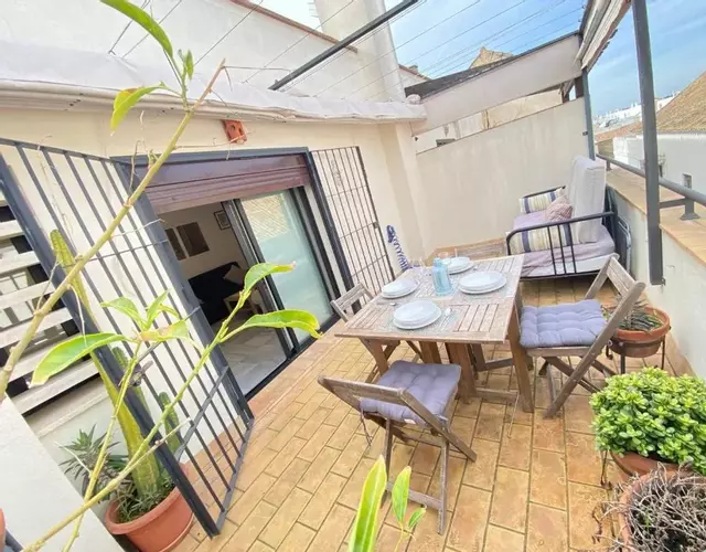 Dúplex en casco histórico, terraza, garaje, Wi-Fi