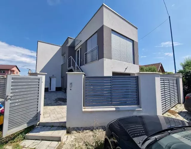 Stylish house terrace and garage