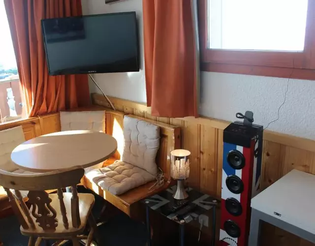 Studio cabine double balcon Tignes val claret ouvert toute l année