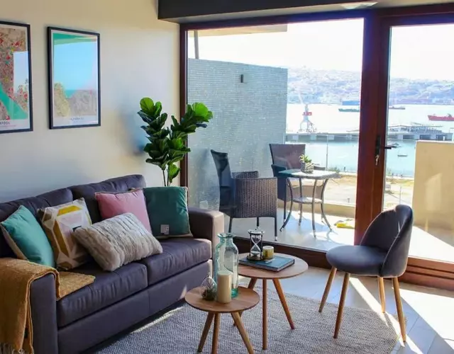 Espectacular departamento con vista al mar en Mirador Barón Valparaíso