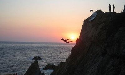 Acapulco Cliff Divers at Night