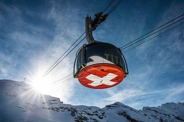 Mt Titlis Cable Car from Engelberg with Ice Flyer