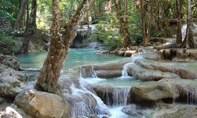 From Kanchanaburi: Erawan National Park Half Day