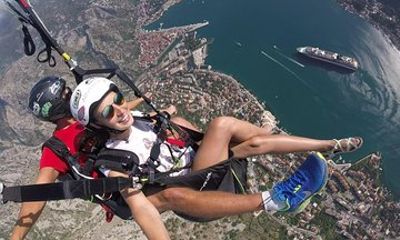 Kotor: Tandem Paragliding Flight Above the Bay of Kotor