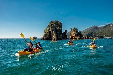 Kayaking with snorkelling in the marine reserve near Lisbon