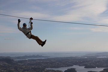 Zipline at Mt Ulriken in Bergen