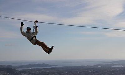 Zipline at Mt Ulriken in Bergen