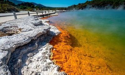 Wai-O-Tapu Thermal Wonderland & Waitomo Glowworm Cave Tour Ex AKL