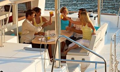 Private Santorini Cruise with Lagoon Catamaran