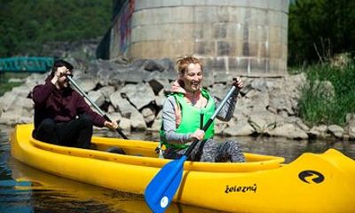Canoeing on the Elbe river from Děčín to Bad Schandau
