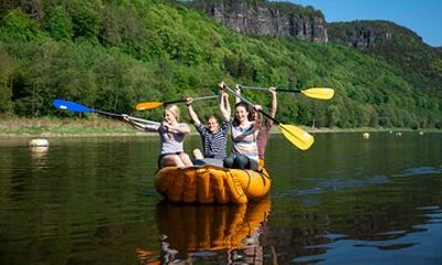 Raft on the Elbe river from Děčín to Bad Schandau