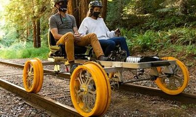 Redwoods Railbike Along Pudding Creek