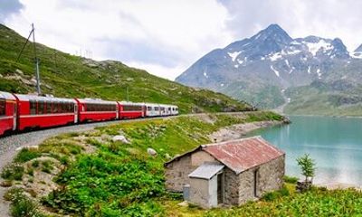 Bernina Red Train with Private Transfer from Varenna Bellagio