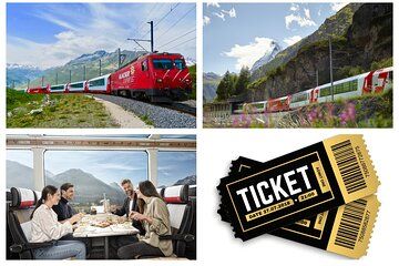 Glacier Express Train Zermatt to St. Moritz 2nd Class Ticket