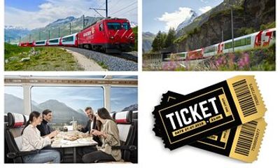Glacier Express Train Zermatt to St. Moritz 2nd Class Ticket