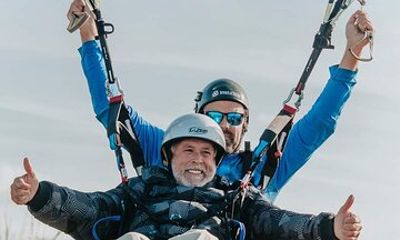 Paragliding Flight in Nazaré