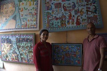 Mithila Painting Workshop in Thimi, Bhaktapur