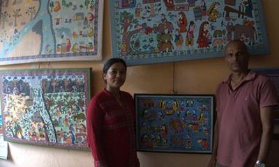 Mithila Painting Workshop in Thimi, Bhaktapur