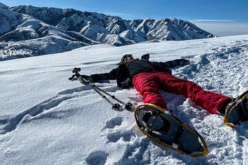 Backcountry snowshoeing in pristine Utah mountains