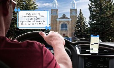 Smartphone Driving Tour between Moose Jaw and Alberta