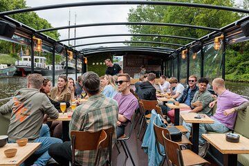 Groningen: Terrace Boat Experience with a Cozy Bar: 1.5 Hours